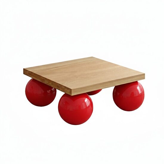 Kafijas galdiņš ar lielām bumbu kājām