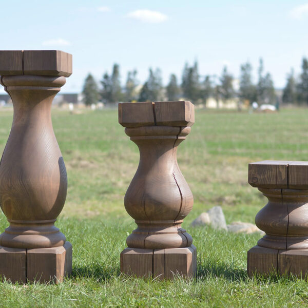 Dekoratīvi koka podesti